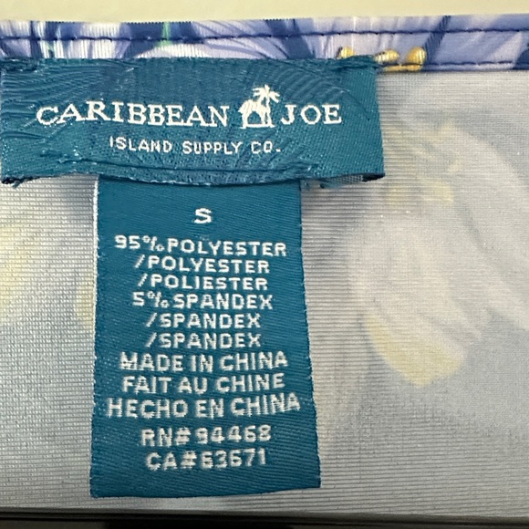 Caribbean Joe Blue Floral Dress size S mini - Picture 4 of 8
